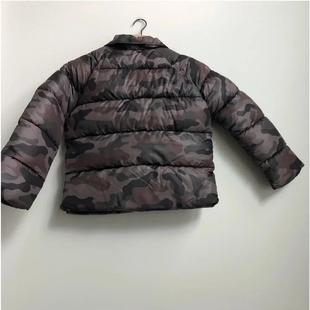 New Nordstrom BP Olive Italy Camo Print Puffer jacket camouflage streetwear zip